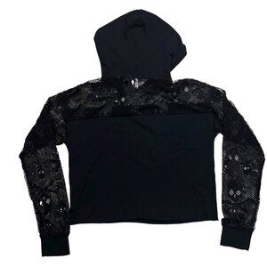 Hot Topic Small Skull Hoodie Black Goth Casual Punk Moto